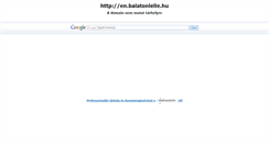 Desktop Screenshot of en.balatonlelle.hu